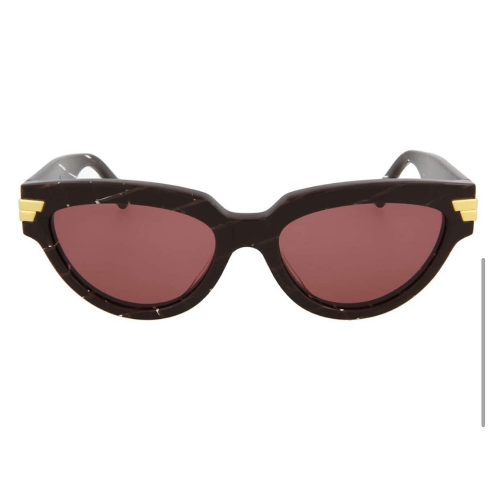 Bottega Veneta Burgundy Cat Eye Sunglasses